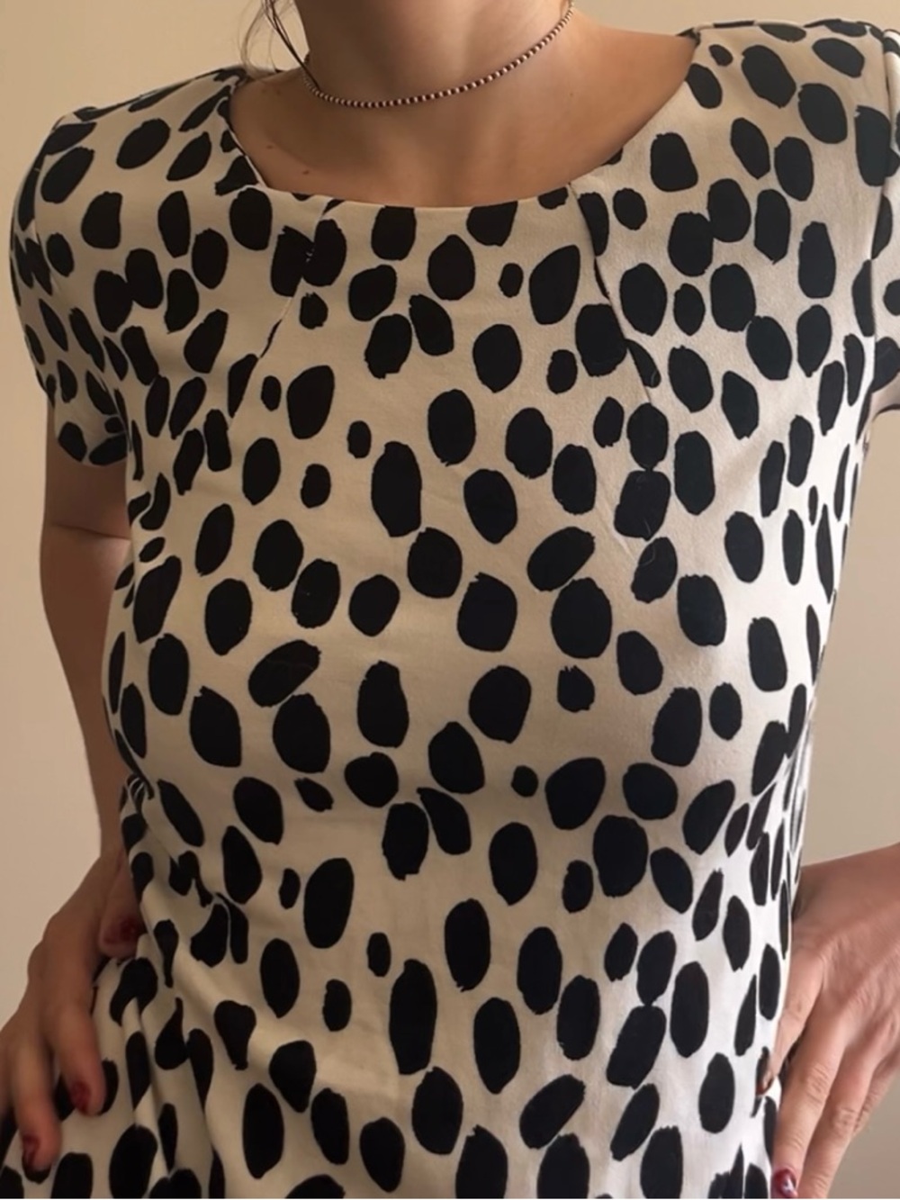 H&M Black & Cream Dalmatian Mini Dress